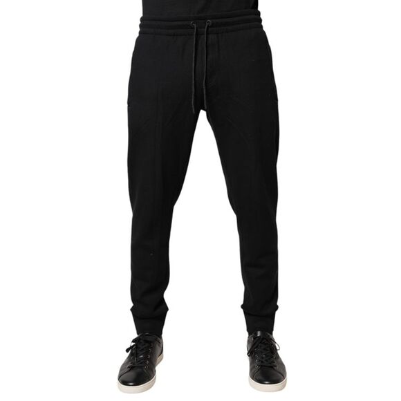 Dolce & Gabbana Black Cotton Jogger Jogging Men's Pants (Pre-Owned)